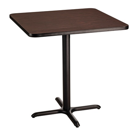 NATIONAL PUBLIC SEATING NPS Café Table, 36" Square, "X" Base, 36" Height CT33636XCMY